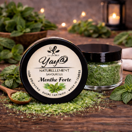 Sucre aromatisé à la menthe forte 100g