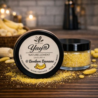 Sucre aromatisé aux bonbons bananes 100g