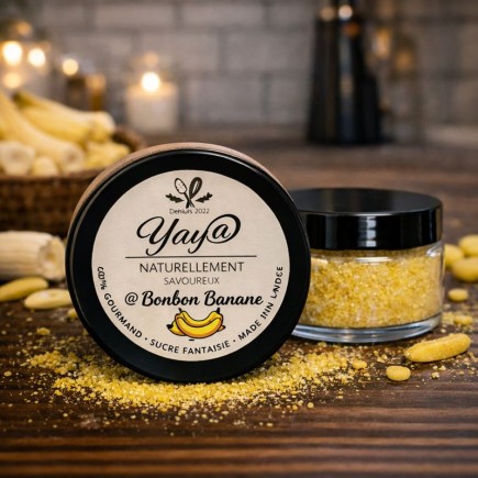 Sucre aromatisé aux bonbons bananes 100g