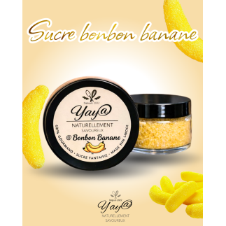 Sucre aromatisé aux bonbons bananes - 100g