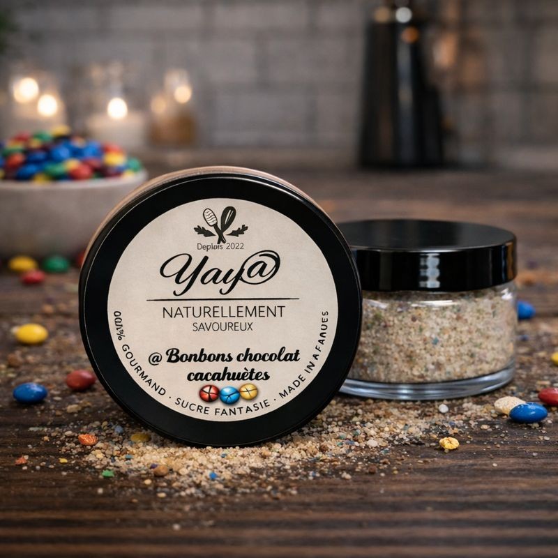 Sucre aromatisé aux bonbons Chocolat Cacahuète - 100g