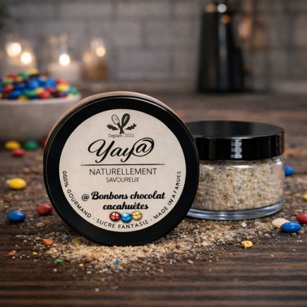Sucre aromatisé aux bonbons Chocolat Cacahuète - 100g