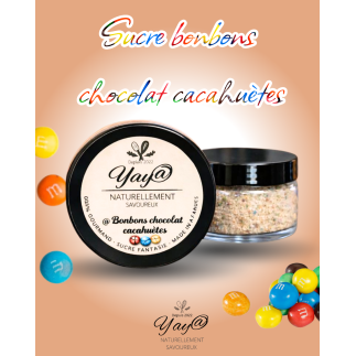 Sucre aromatisé aux bonbons Chocolat Cacahuète - 100g
