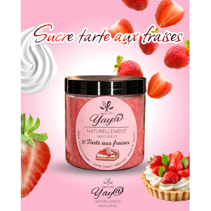 Sucre aromatisé à la tarte aux fraises - 200g