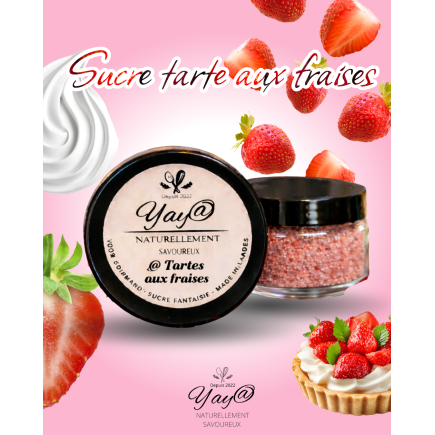 Sucre aromatisé à la tarte aux fraises - 100g
