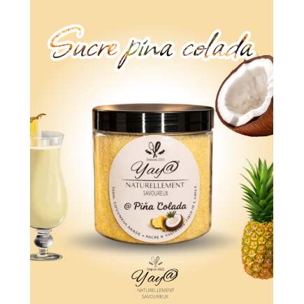 Sucre aromatisé à la pina colada - 200g