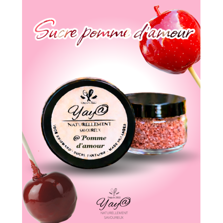 Sucre aromatisé à la pomme d'amour - 100g