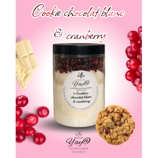 Kit à cookies chocolat blanc & cranberry