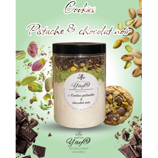 Kit à cookies – pistache & pépites de chocolat noir