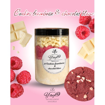 Kit à cookies – framboise & chocolat blanc