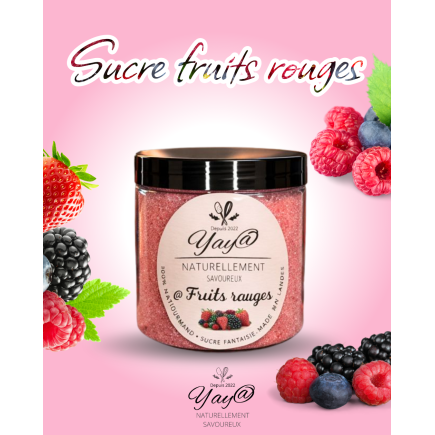Sucre aromatisé aux fruits rouges