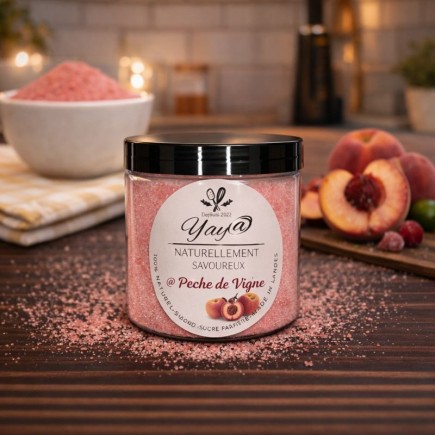 Sucre aromatisé à la pêche de vigne 200g