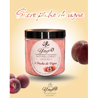 Sucre aromatisé à la pêche de vigne