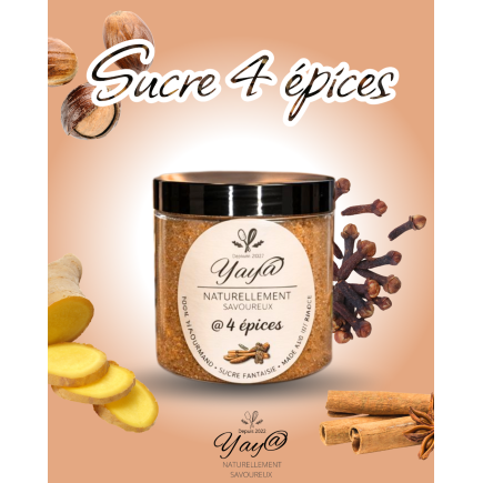 Sucre aromatisé aux 4 épices