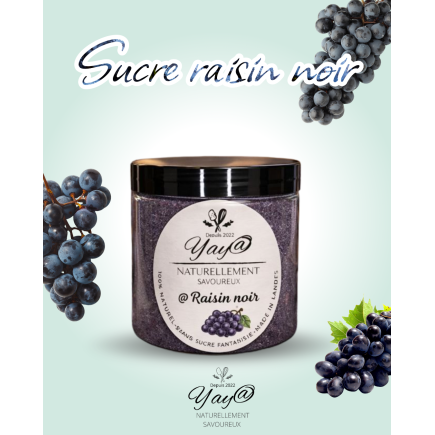 Sucre aromatisé au raisin noir