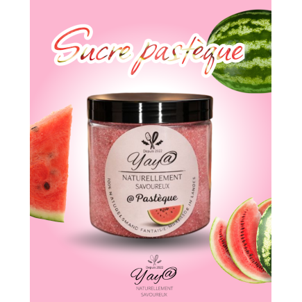 Sucre aromatisé à la pastèque