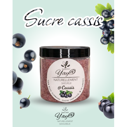 Sucre aromatisé aux cassis