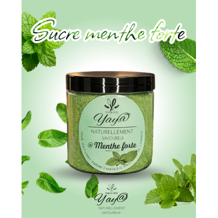 Sucre aromatisé à la menthe forte