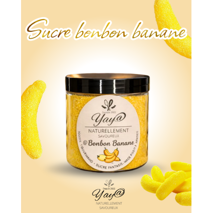 Sucre aromatisé aux bonbons bananes