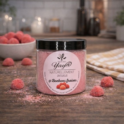 Sucre aromatisé aux bonbons fraises 200g