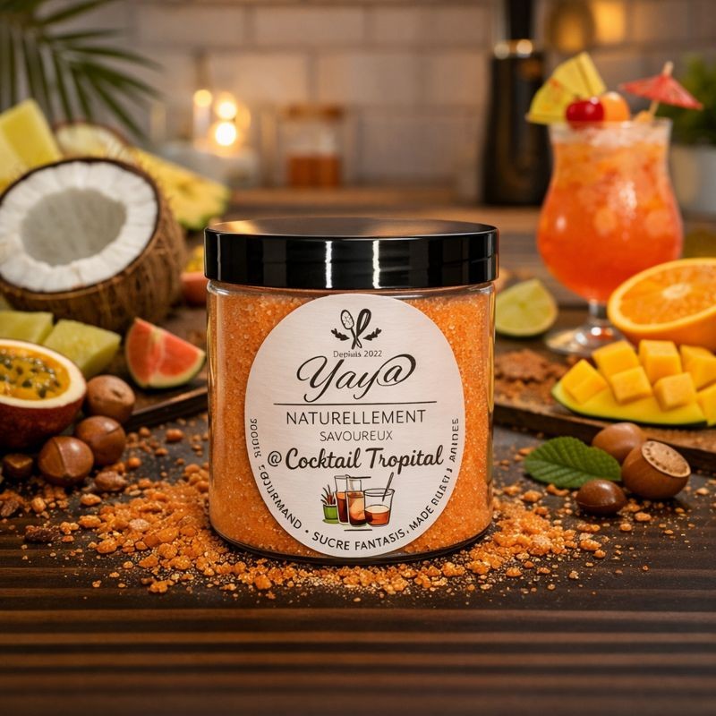 Sucre aromatisé au cocktail tropical