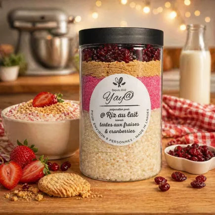 Kit à riz au lait - Tarte aux fraises & cranberries