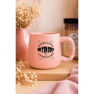 Tasse rose message positif | Yaya Naturellement Savoureux