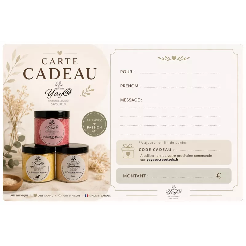 Carte Cadeau Yaya