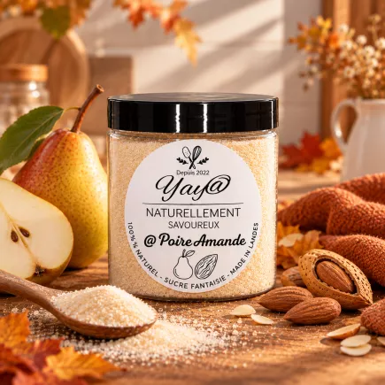 Sucre Aromatisé Poire Amande | Yaya Naturellement Savoureux