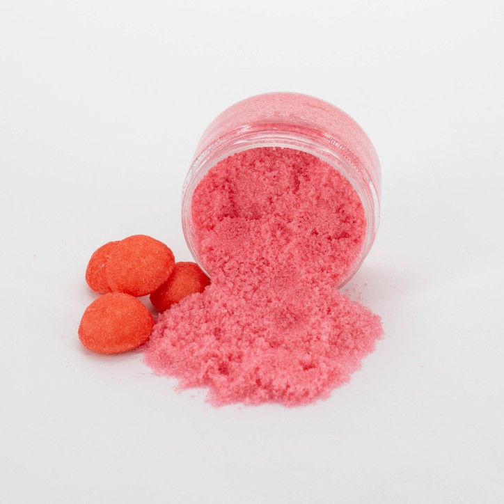 sucre aromatisé au bonbon fraise comme un tadaga avec sucre naturel et  colorant naturel