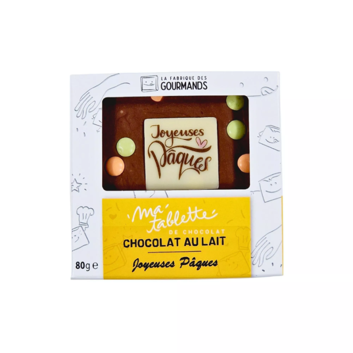 Tablette chocolat au lait - Joyeuses Pâques